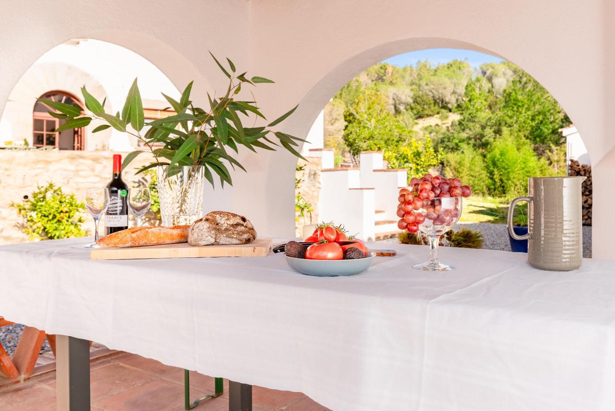 La Terraza - Grosszuegiges Appartment In Katalanischer Masia Sant Iscle De Vallalta 외부 사진