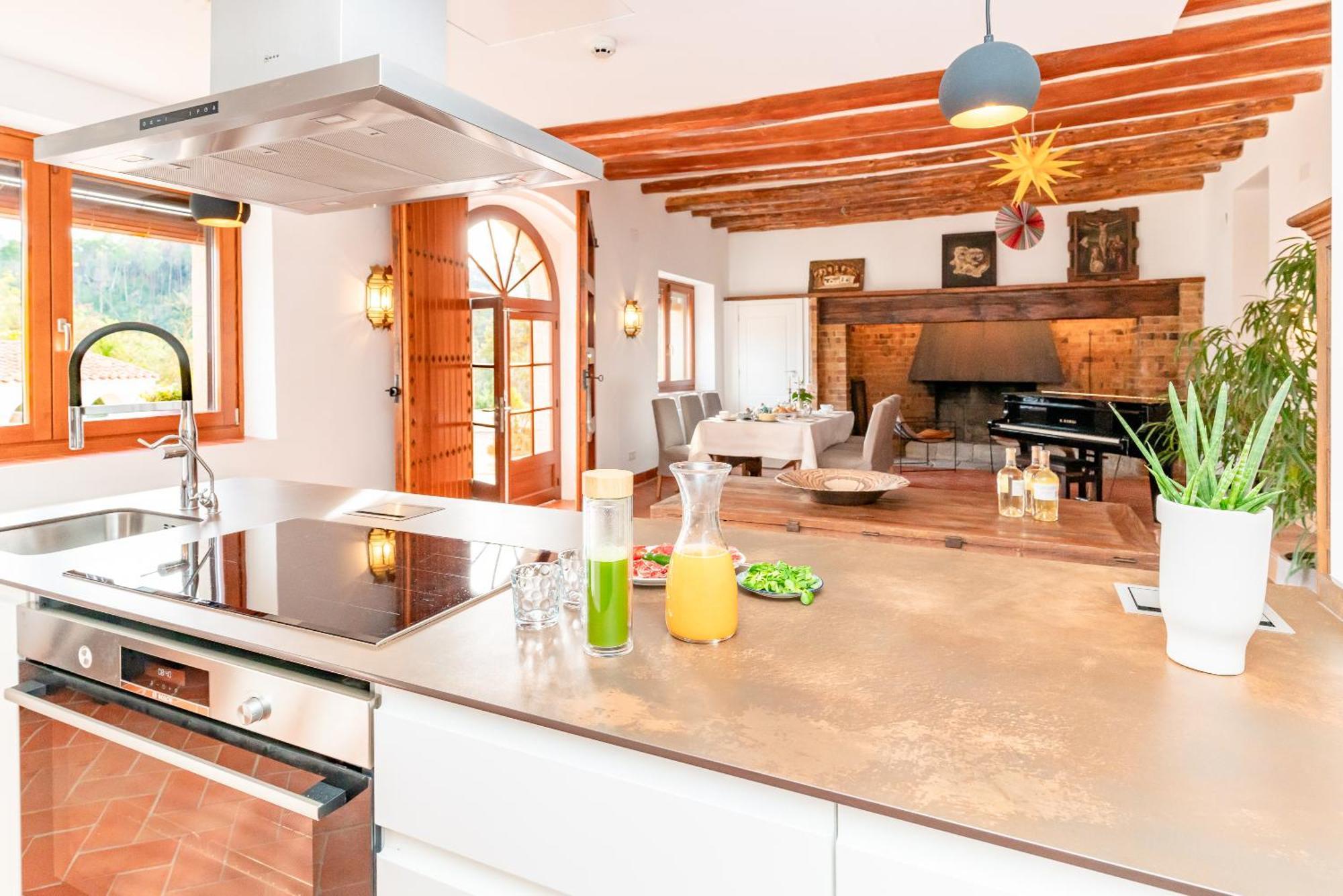 La Terraza - Grosszuegiges Appartment In Katalanischer Masia Sant Iscle De Vallalta 외부 사진